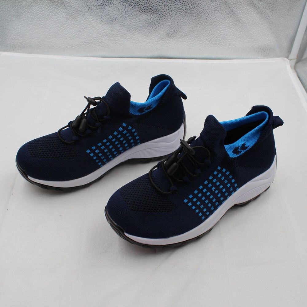 Comfort Wear Women 7.5 Ortho Stretch Cushion Shoes Walking Sneakers Navy - Picture 7 of 8